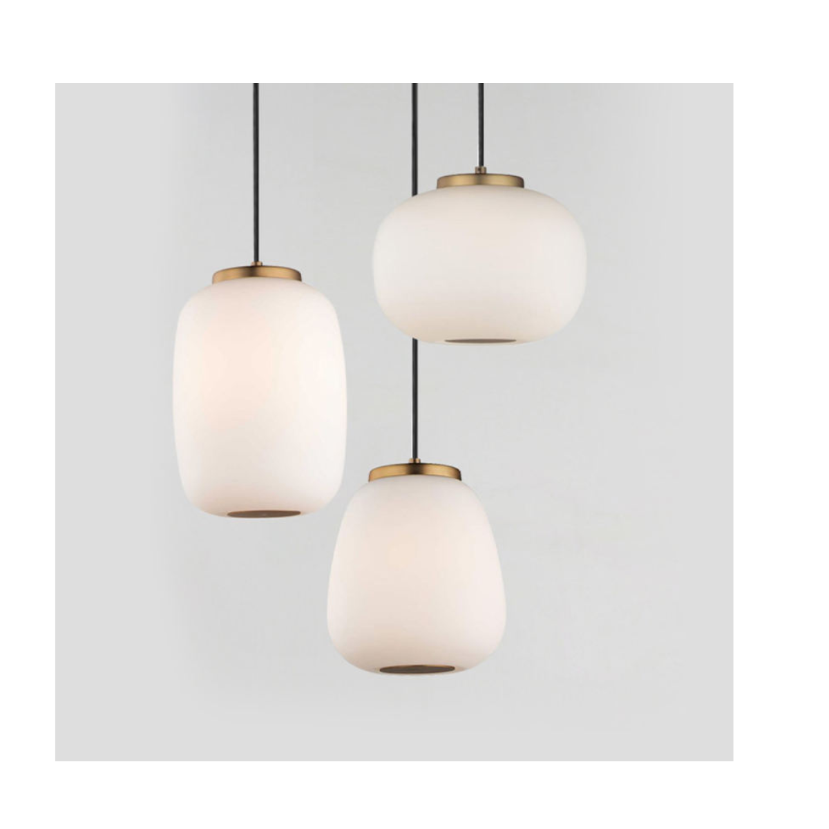 Milk Glass Trio Pendant